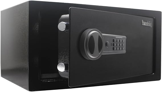 Yuanshikj Steel Security Safe Lock Box, Electronic Keypad,1.3 Cu Ft,Black