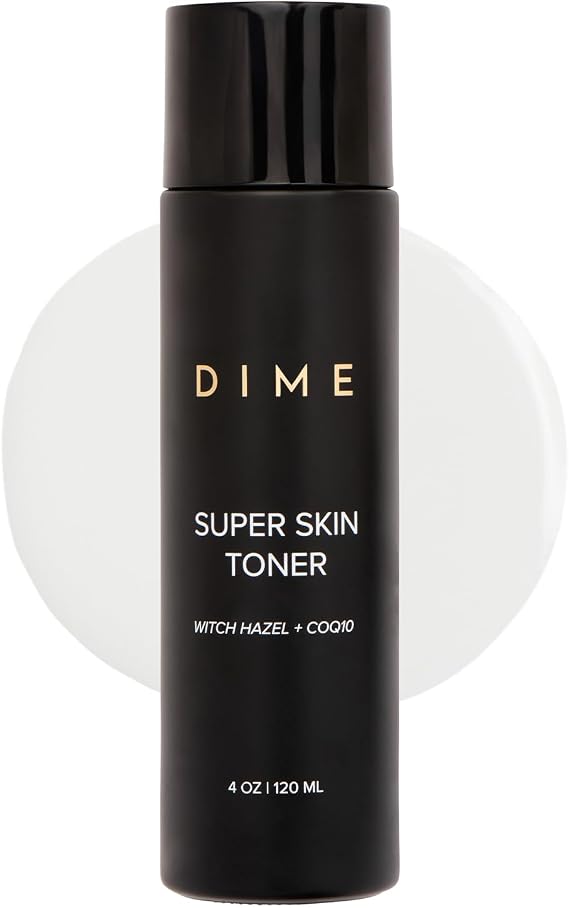 DIME Beauty Super Skin Toner - Witch Hazel Face Toner, 4 oz | Alcohol-free with CoQ10, Hyaluronic Acid & Cucumber Extract. Pore-tightening, brightening antioxidant toner.