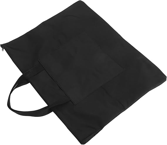 Document Storage Bag Canvas Tote for Important Documents Drawing Supplies Sketching Papers Pencil Case Portable Storage Bag Black