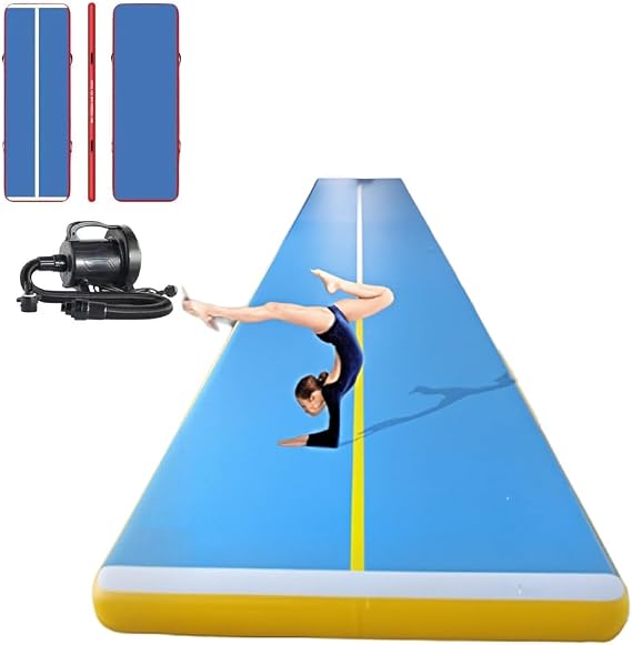 Air Track Tumbling Mat, Inflatable Gymnastics Mat, Folding Trampoline, Air Cushion, Buck and Tumbling, Gym Training