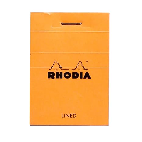 Rhodia Head Stapled Pad, No10 A8, Lined - Orange
