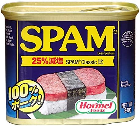 Hormel Spam 25% Less Salt, 12.6 oz 340 g