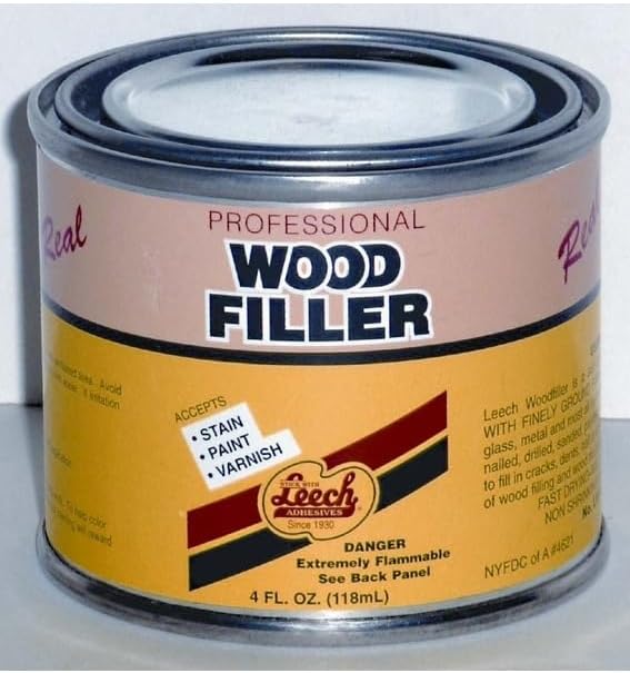Leech Lwf-67 Superior Grade Real Wood Filler, 4 Oz