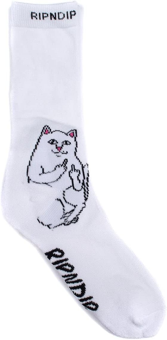 RIPNDIP Lord Nermal Novelty Socks, Funny Socks for Men with Cats, Fun Socks for Women and Men, Crazy Cat Ankle Socks