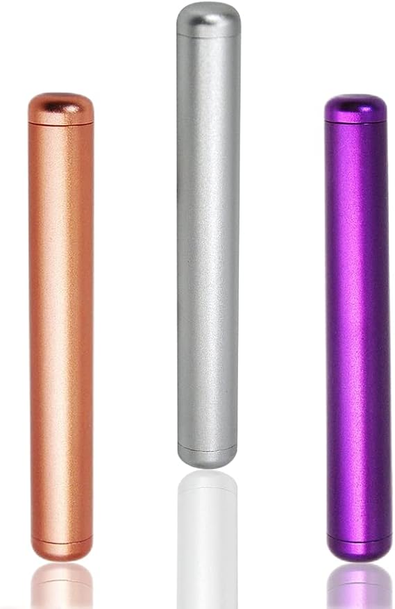 Aluminum Metal Air-Tight EDC Container, Fit in Pocket Purse Lightweight Portable for Travel-3 Pack