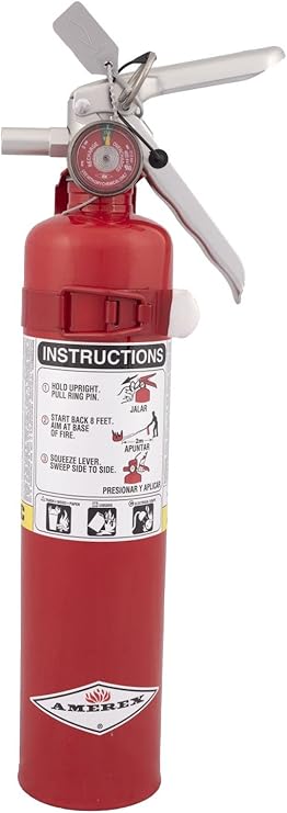 Amerex B417T 2.5 lbs ABC Dry Chemical Fire Extinguisher with Wall Bracket | Wall bracket