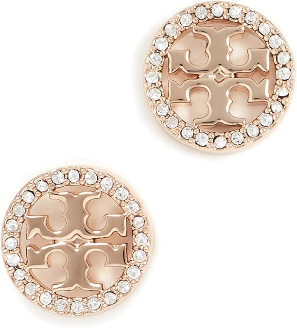 Tory Burch Women's Icon Pave Circle Stud Earrings