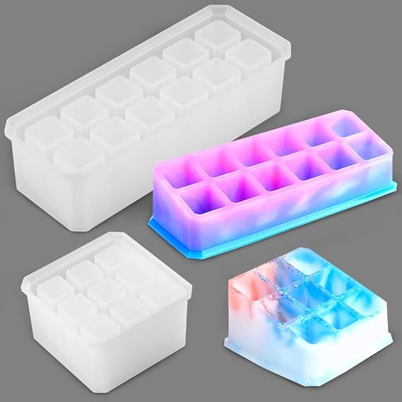 Tomorotec Resin Mold Silicone 2-Size Desktop Organizer Clear