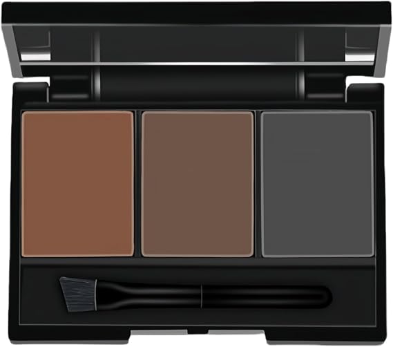 Eyebrow Powder Brow Shaping Kit,Eyebrow Powder Sculpting Kit,Eye/brow Po/wder Palette Set With Brush and Mirror for Defining,Available in Dark & Light Brown Shades,3 Colors Ey/ebrow Shaping K/it#03