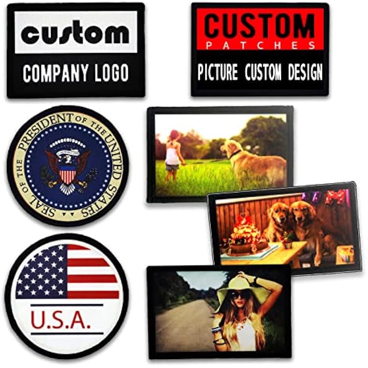 Custom Morale Patches - Your Team, Company, School or Pet Name - Personalized 2x3 Any Logo - Sew On, Iron On, Hook & Loop 2PCS