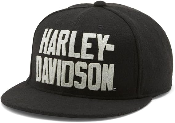 Harley-Davidson Men's Black Adjustable Baseball Cap | Bar & Shield Motorcycle Hat | 97770-25VM