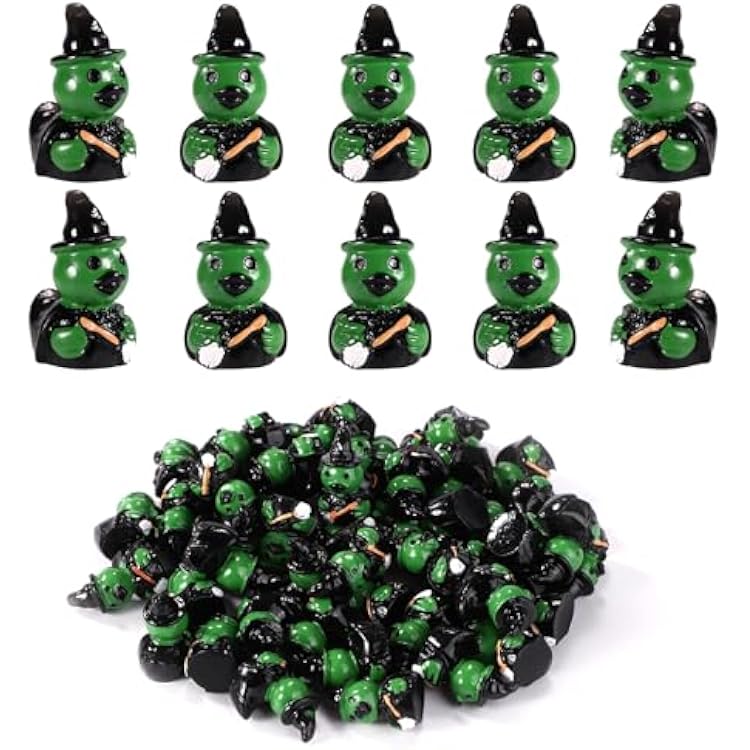 50pcs Small Resin Ducks, Mini Resin Animals Tiny Miniature Figurines for Halloween DIY Aquarium Garden Office Decoration Bad Duck