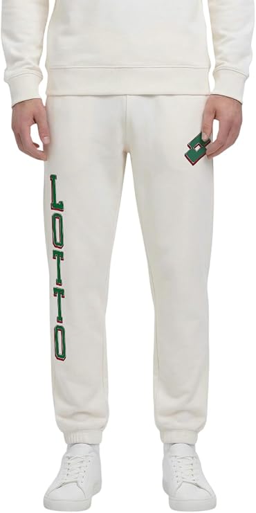LOTTO Men's Legends Live Here Athletic Pants | 100% Organic Cotton Sweatpants with Tapered Leg, Adjustable Waistband, and Ribbed Cuffs
