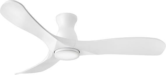Hinkley Swell Flush Illuminated 56" LED Smart Ceiling Fan, Matte White