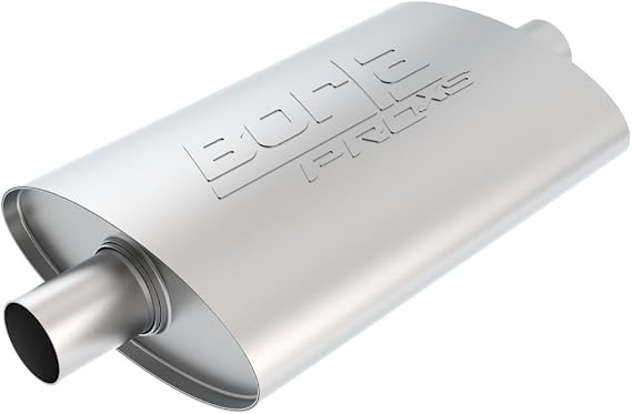 BORLA 40363 ProXS ProXS Muffler 2.25" Center Inlet/ 2.25" Center Outlet, 4" x 9.5" Oval, 14" Long Body, 19" Overall Length. Universal Part. Reversible Design.