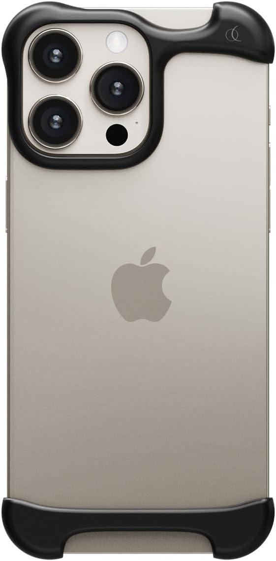 Arc Pulse Designed for iPhone 15 Pro Phone Case (2023), Minimalist Protective Shock Absorption Aerospace Grade Aluminum Shells + Elastomer Inlays Easy Fit 6.7 inch (Aluminum Matte Black)