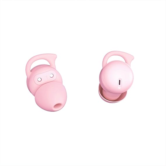 Invisible Sleep Headphones, Sleep Earbuds for Side Sleepers, Mini Noise Blocking Sleep Earphones, Bluetooth 5.3 Hidden Earbuds for Work, Ear Buds Sleeping, Pink