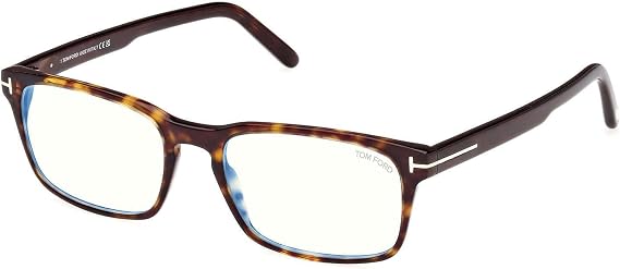 Tom Ford FT 5938 052 Dark Havana Plastic Rectangular Eyeglasses 54mm