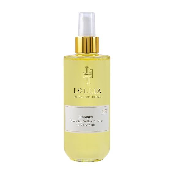LOLLIA Imagine Dry Body Oil, 6.8 Fl. Oz. Flowering Willow & Lotus Womens, Scented, Moisturizing, Dry Body Oil for Women, For All Skin Types
