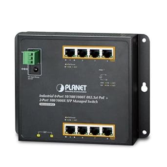 WGS-4215-8P2S Industrial 8-Port 10/100/1000T 802.3at PoE + 2-Port 100/1000X SFP Wall-Mount Managed Switch (-40~75C)