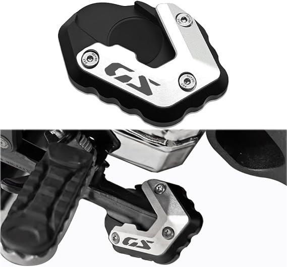 Izx Bmw R1300gs R 1300gs アドベンチャー キックスタンド 拡張サイドスタンド 延長プレート R 1300 Gs Adv Gs1300 2023 2024 2025 オートバイ キックスタンド パッド フットサイドスタンド シルバー、gs