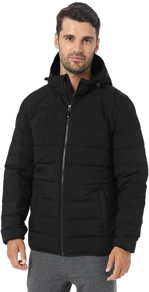 32 Degrees Mens Water-Repellent Packable Puffer Down Jacket | Ultra-Light with Hood