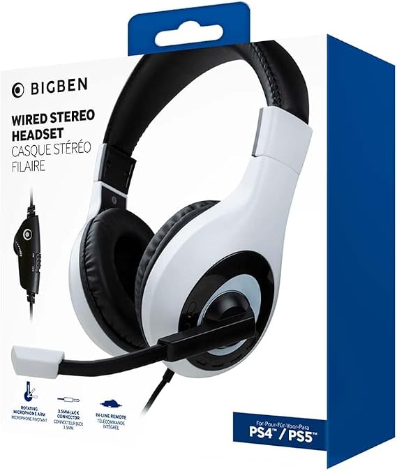 Nacon PS5HEADSETV1WHITE Gaming Stereo Headset for PS5 White