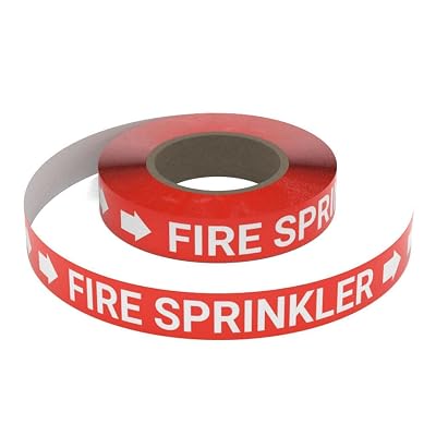 Fire Sprinkler (Red) SSINLINE Pipe Marking Roll - 2" x100' - Pipes 2.5" - 7.9" O.D. No Arrows