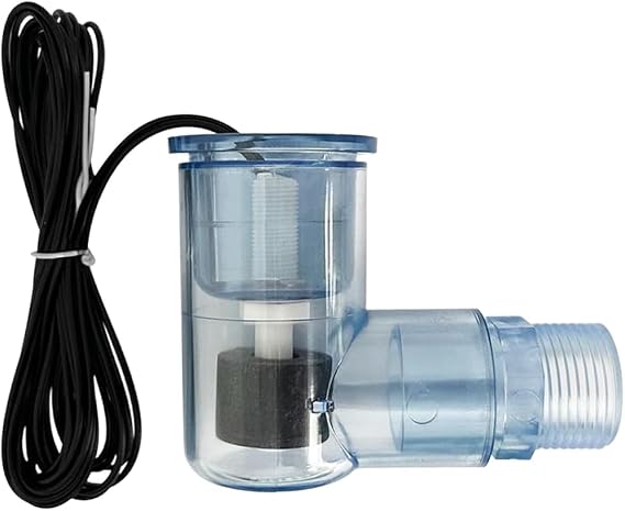 Flow Switch Sensor for HVAC Drain Pan Use with T-Type Configuration Float Actuation and 3/4 Thread Adaptor (A)