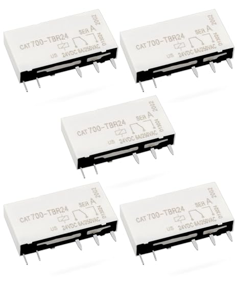 5Pin Power Relay CAT 700-TBR24 Fit for Allen-Bradley, 6A 250VAC 24VDC (5PCS)