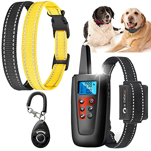 Paipaitek Dog Training Collar No Shock, 3300ft Range Vibrating Dog Collar, IPX7 Waterproof Dog Training Collar with Remote, No Prongs and No Shock, only Sound and Vibration Collar for Training Dogs