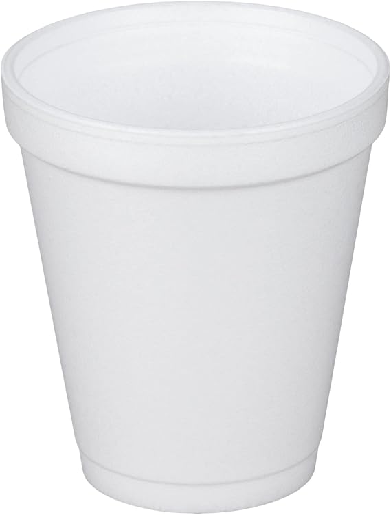 Dart Container Corp. 209-8J8 8J8 Foam Cups, 8 oz., White (Pack of 1000)