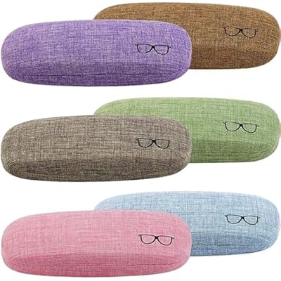ZONLY Eyeglasses Case,6 Piece Unisex Hard Shell Eyeglasses Cases Protective Case For Glasse