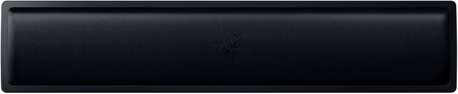 Razer Wrist Rest - Wrist Support Ergonomic Faux Leather Keyboard Wrist Support Plush Leather Pillow, Anti-Slip Rubber Feet, Compatible with All Full Size Keyboards Black