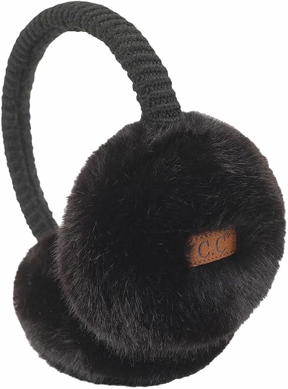 C.C Faux Mink Fur with Knitted Earmuff
