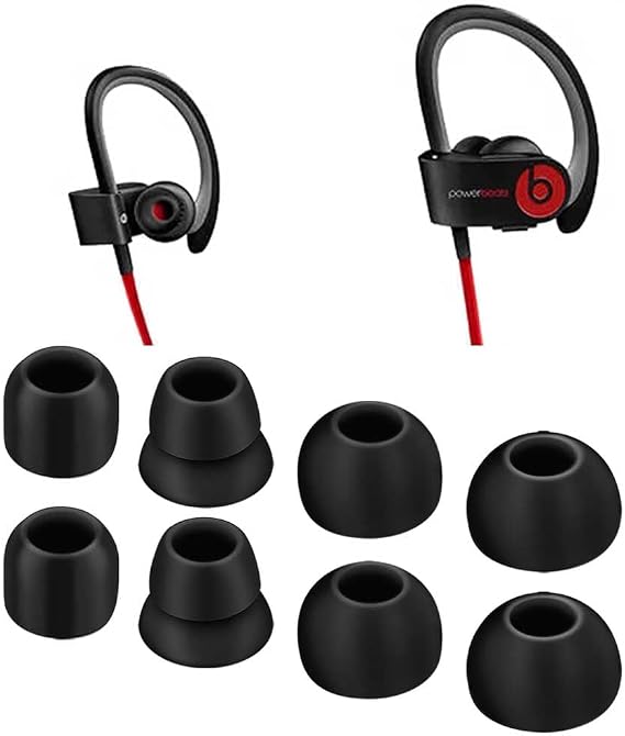 Replacement Eartips for dre Powerbeats 2 Powerbeats 3 Wireless Beats by dre Headphones Silicone Earbuds Eartips Buds Set