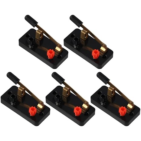 5PCS Educational Single Pole Knife Switch Laboratory Equipment Single Pole Single Throw (SPST) Switch