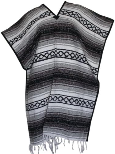 Del Mex Classic Mexican Blanket Poncho