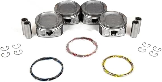 4-Piece Engine Piston and Rings Set Compatible With 2AZFE 2.4L Engine Models 2007-2013