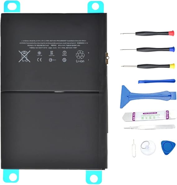 A1484 A1474 Battery Compatible with iPad Air 1 iPad 5th 7th 8th 9th 5 7 8 9 A1474 A1475 A1476 A1822 A1823 A1893 A1954 A2197 A2198 A2200 A2270 A2428 A2429 A2430 with Installation Tools