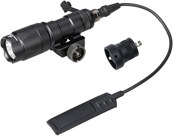 M300A Mini Scout Flashlight Torch Light,280 Lumens LED White Light Strong Flashlight,With Remote Pressure Switch Momentary Mode & Replaceable Mounting Tail Cap Base Constant Mode,For 20mm Rail