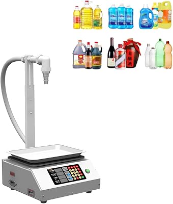 Weighing Filling Machine, 50-10000ml Digital Liquid Filling Machine, Peristaltic Pump Digital Control for Essential Oil, Oral Liquid, Perfume, Spray Bottle.