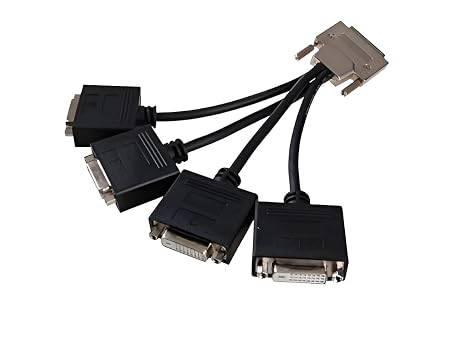 VHDCI Breakout Cable&Adapter-VHDCI(SCSI 68Pin) M to 4-Port DVI-D(24+1) F Splitter Breakout Cable for NVIDIA and VisionTek Graphics Cards