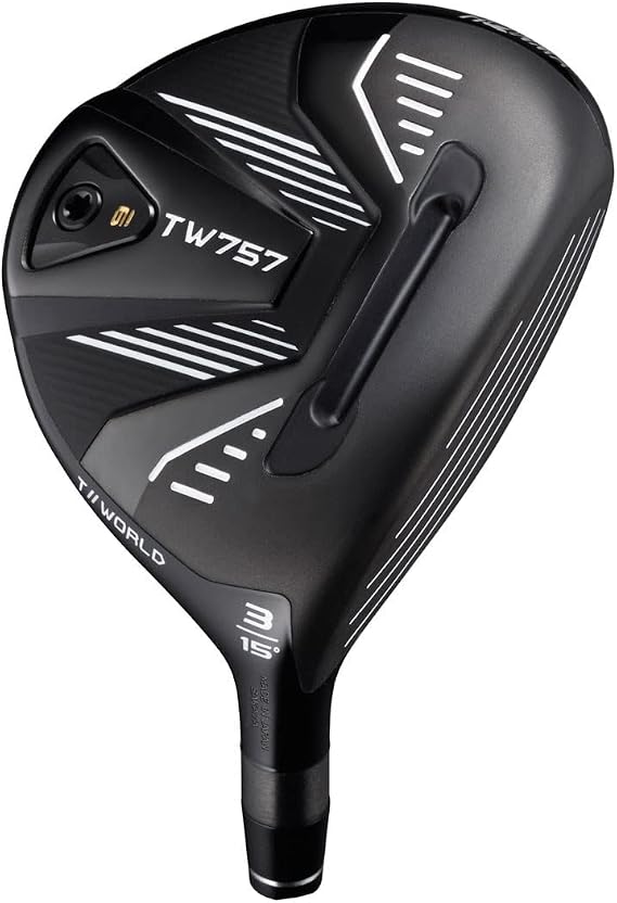 Honma Golf Fairway Wood T//WORLD TW757 FW VIZARD FOR TW757, Loft Angle: 15°, Club Number: FW#3, Flex: S, Black