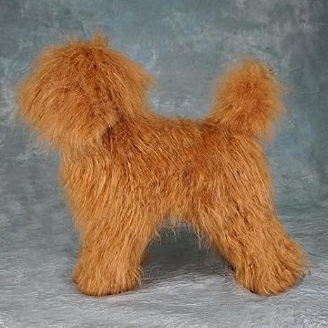 OPAWZ High-Density Toy Poodle Whole Body Dog Wig, Dog Mannequin Wig Brown, Wig Only