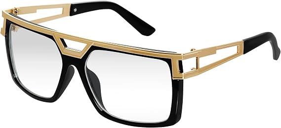 SUMERSHA Vintage 80 90s Sunglasses Vintage Rapper Hip Hop Glasses for Men Women Retro Hippie Costume Accessory