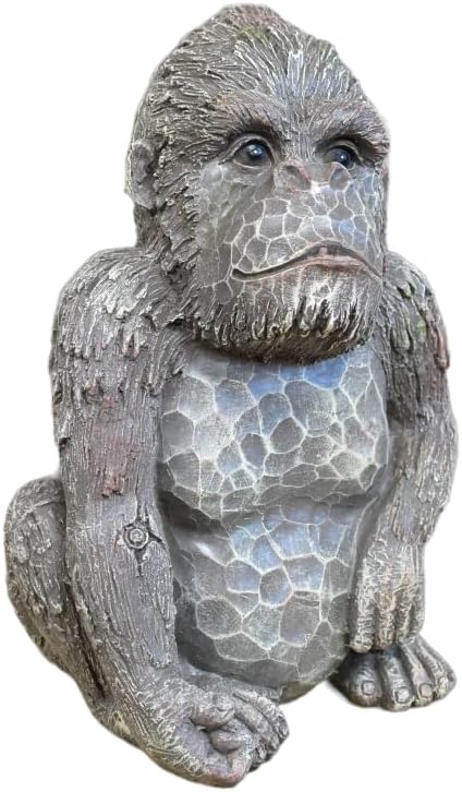 Decorative Garden Gorilla Ornament Resin Monkey King of the Jungle Statue Unique Animal Design Home