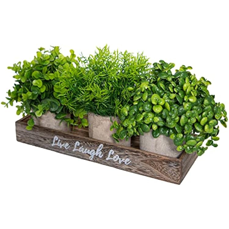 3 Artificial Plants Flowers Succulents Centerpieces Dining Room Greenery Plant Decorations Living Indoor Apartment Faux Farmhouse Box - Rustic Set Bathroom Decor Home Decor Kitchen Coffee Table