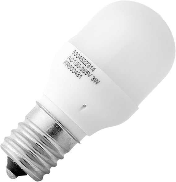 5304522314 3W E17 Base LED Refrigerator Light Bulb, Universal Replacement for Refrigerator/Freezer, AC100-265V Color Temperature Options(1-Pack) (1)