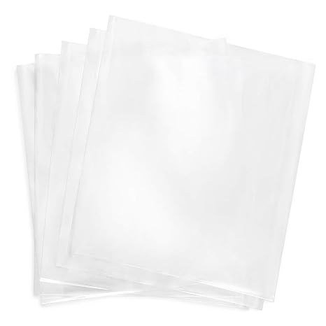Morepack Shrink Wrap Bags 4x4 Inches 200 Pcs | Clear PVC Heat Shrink Wrap for Packagaing Soap,Bath Bombs,Candles and Homemade DIY Projects